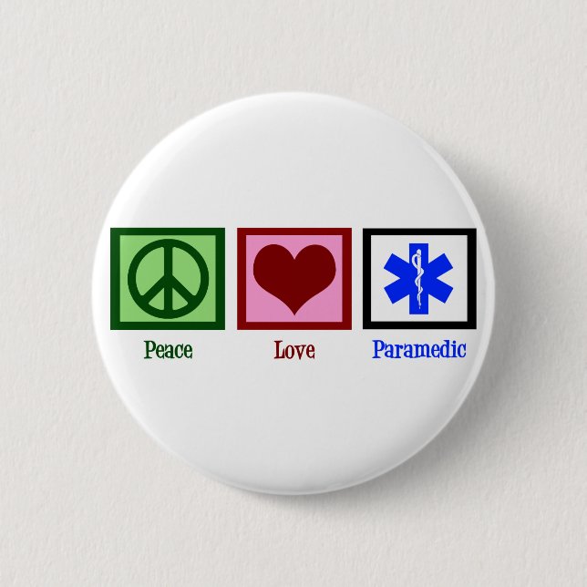 Badge Rond 5 Cm Paramètre Peace Love (Devant)