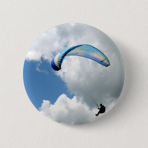 Badge Rond 5 Cm Parapente en vol