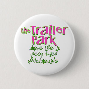 Badge Rond 5 Cm Parc de remorque double large frite profonde