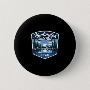 Badge Rond 5 Cm parc d'état de Huntington Utah nature plein air ca