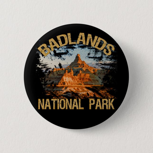 Badge Rond 5 Cm Parc national de bad-lands (Devant)