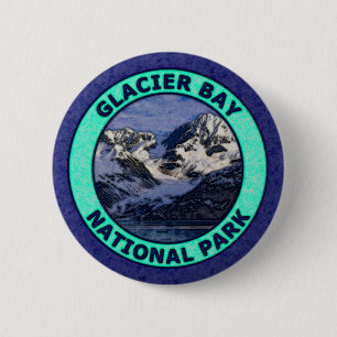 Badge Rond 5 Cm Parc national de baie de glacier