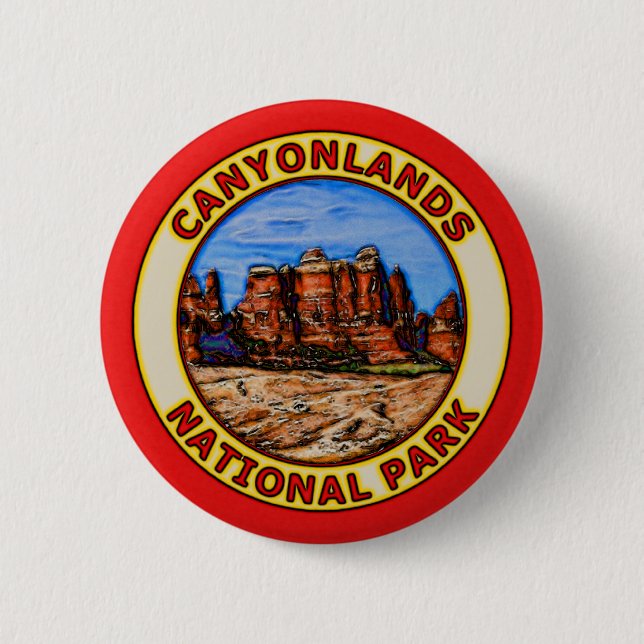 Badge Rond 5 Cm Parc national de Canyonlands (Devant)
