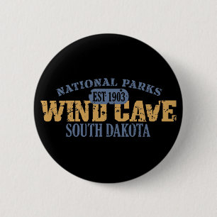 Badge Rond 5 Cm Parc national de caverne de vent