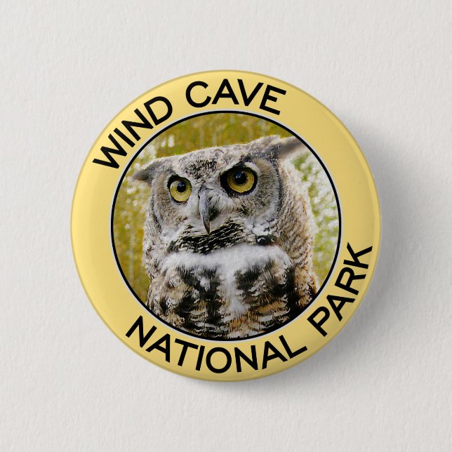 Badge Rond 5 Cm Parc national de caverne de vent (Devant)