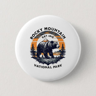 Badge Rond 5 Cm Parc national de Rocky Mountain