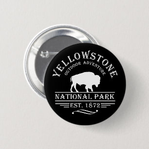 Badge Rond 5 Cm parc national de yellowstone