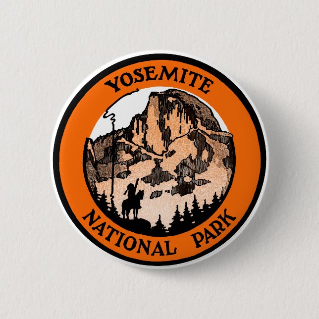 Badge Rond 5 Cm Parc national de Yosemite 1910 (Devant)