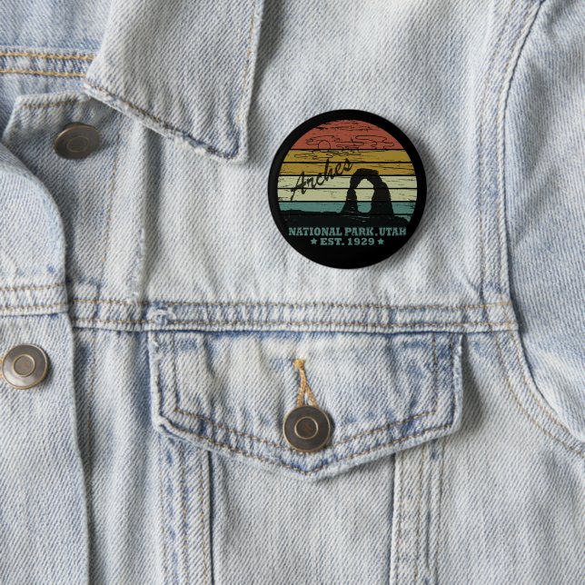 Badge Rond 5 Cm Parc national des Arches Utah (En situation)