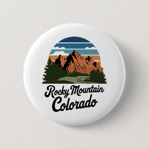Badge Rond 5 Cm Parc national des Rocheuses