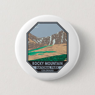 Badge Rond 5 Cm Parc national des Rocheuses Colorado Grays Peak