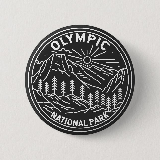 Badge Rond 5 Cm Parc national olympique Washington Monoline (Devant)