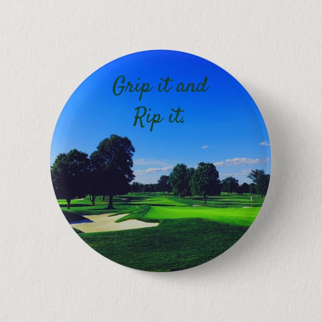 Badge Rond 5 Cm Parcours de golf Grip it et Rip it (Devant)