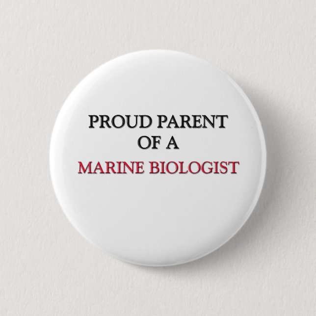 Badge Rond 5 Cm Parent fier d'un BIOLOGISTE MARIN (Devant)