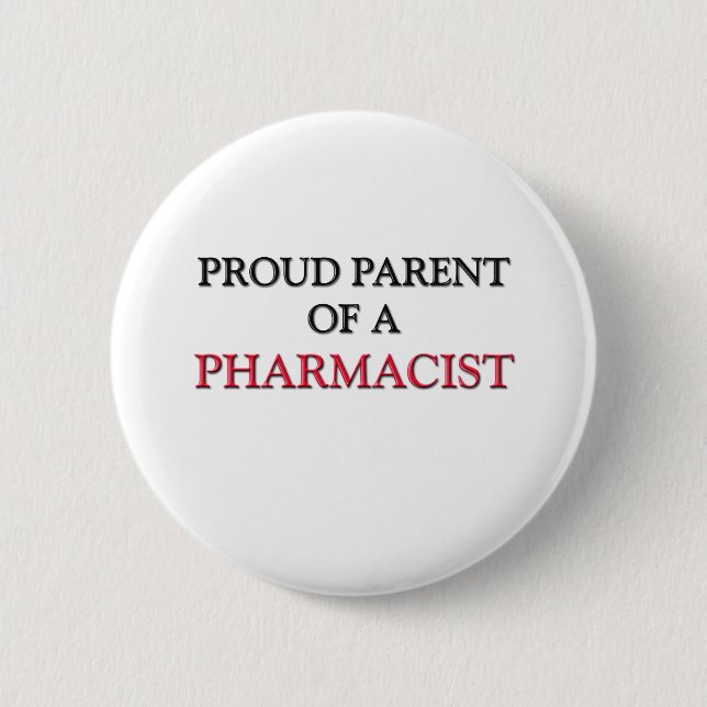 Badge Rond 5 Cm Parent fier d'un PHARMACIEN (Devant)