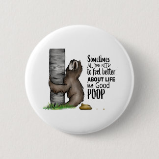 Badge Rond 5 Cm paresse pooping