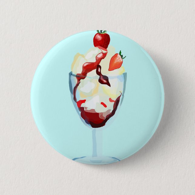 Badge Rond 5 Cm Parfait de crème glacée (Devant)