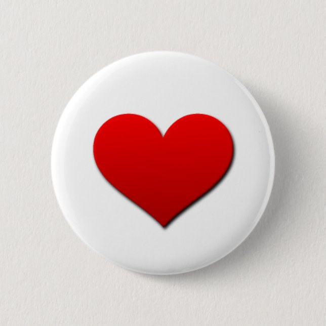 Badge Rond 5 Cm Parfait Red Valentine Heart (Devant)