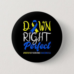 Badge Rond 5 Cm Parfaitement syndrome de Down Awareness