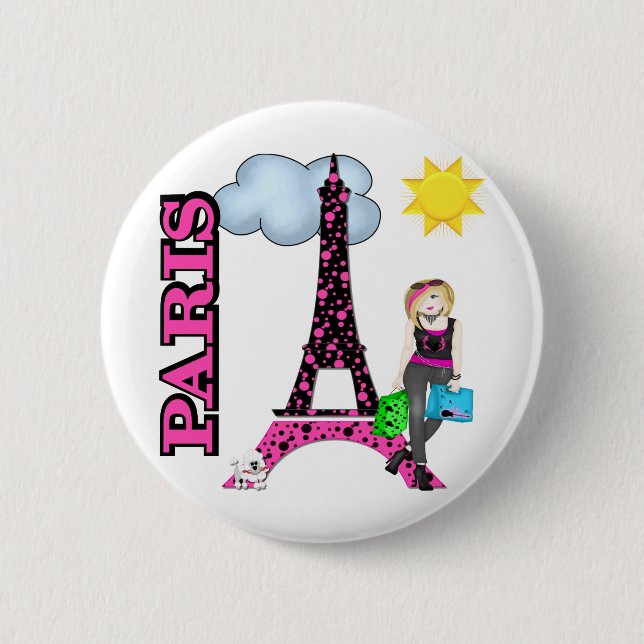 Badge Rond 5 Cm Paris (Devant)