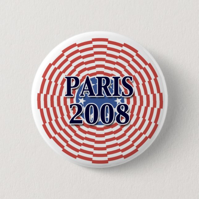 Badge Rond 5 Cm Paris 2008 (Devant)