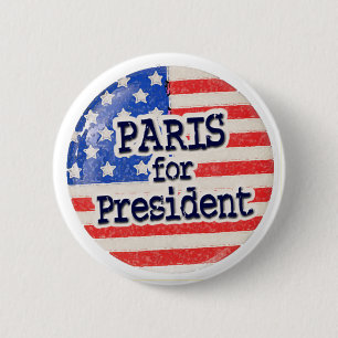 Badge Rond 5 Cm Paris pour le président