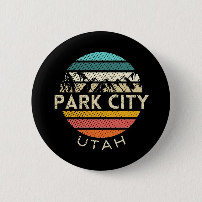 Badge Rond 5 Cm Park City Utah (Devant)