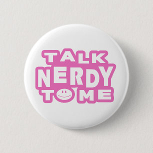 Badge Rond 5 Cm Parle Nerdy