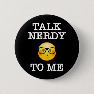 Badge Rond 5 Cm Parle Nerdy