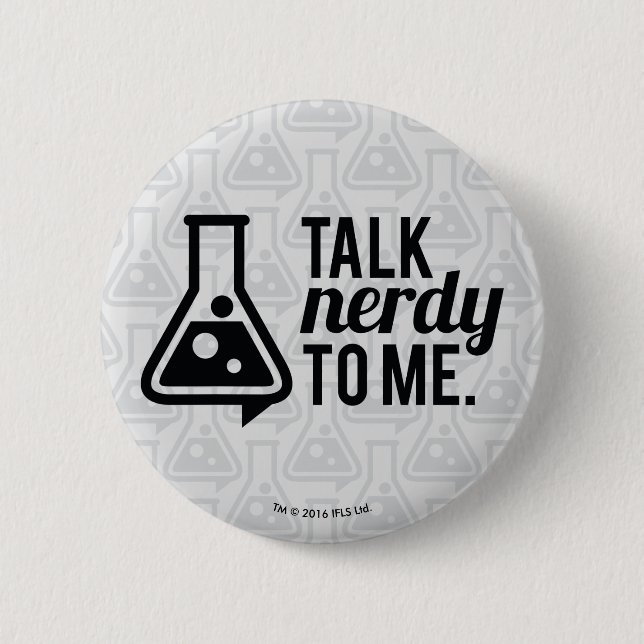 Badge Rond 5 Cm Parler Nerdy (Devant)