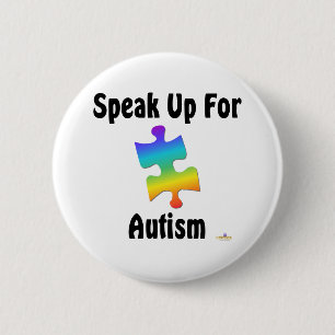 Badge Rond 5 Cm Parler Pour L'Autisme
