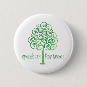 Badge Rond 5 Cm Parlez pour les arbres - Hugger