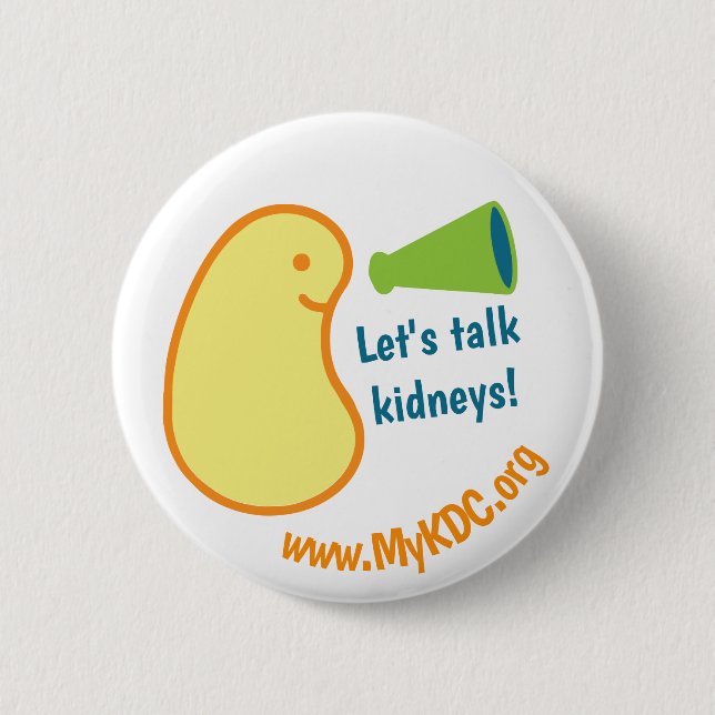 Badge Rond 5 Cm Parlons le bouton de reins (Devant)