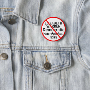 Badge Rond 5 Cm Parti démocratique anti-Elizabeth Warren