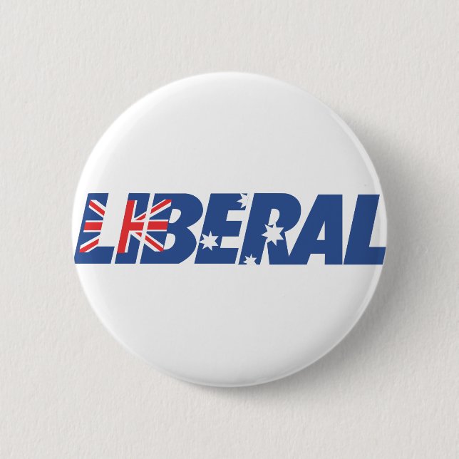 Badge Rond 5 Cm Parti libéral de l'Australie (Devant)
