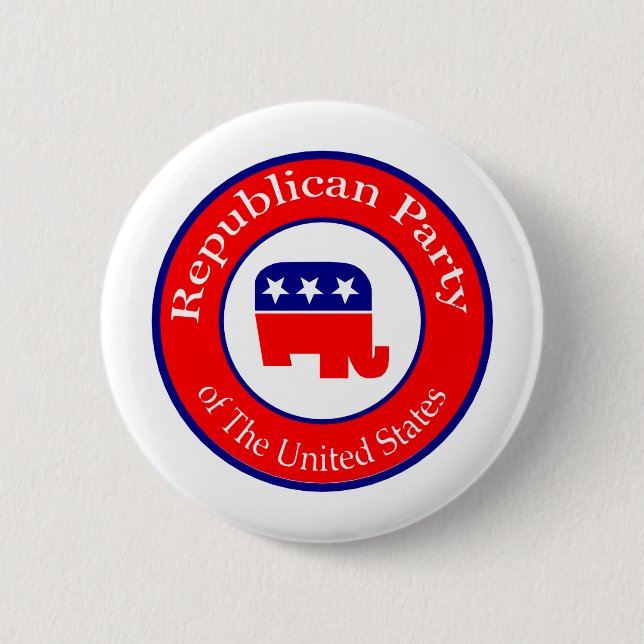Badge Rond 5 Cm Parti républicain des États-Unis (Devant)