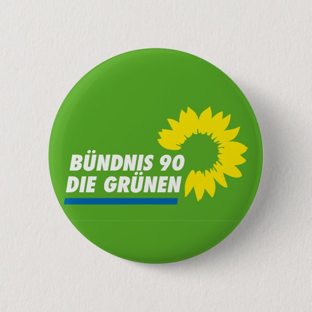 Badge Rond 5 Cm Parti Vert de l'Allemagne (Devant)