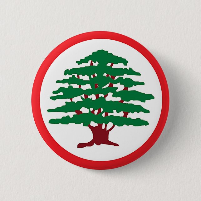 Badge Rond 5 Cm Partie libanaise de forces (Devant)