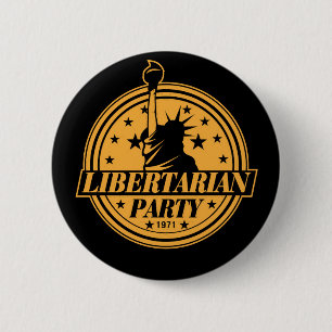 Badge Rond 5 Cm Partie libertaire 1971