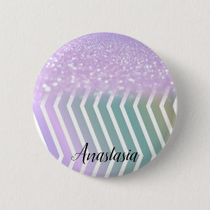 Badge Rond 5 Cm Parties scintillant cool tendance violet