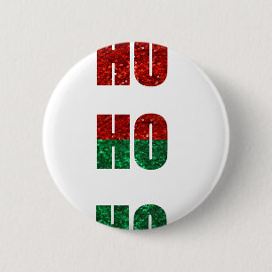 Badge Rond 5 Cm parties scintillant ho ho