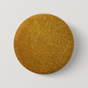 Badge Rond 5 Cm Parties scintillant or