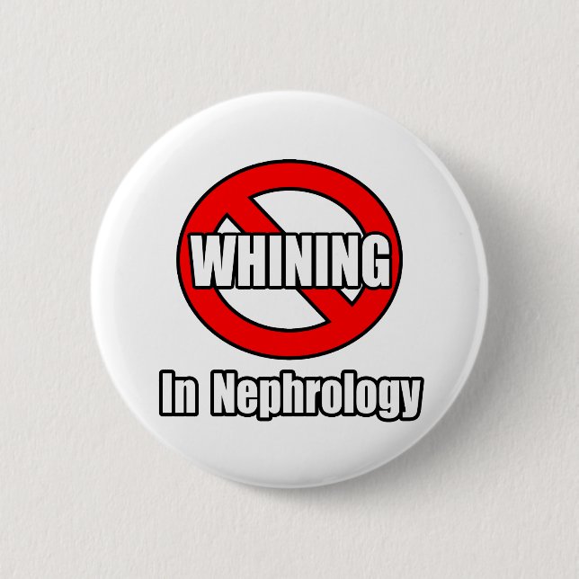 Badge Rond 5 Cm Pas De Grossissement En Néphrologie (Devant)