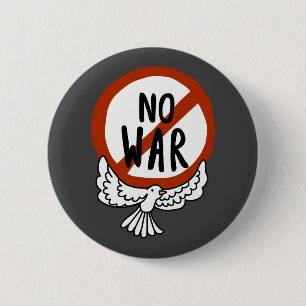 Badge Rond 5 Cm Pas de guerre avec la colombe