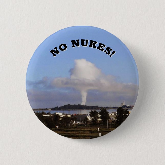 Badge Rond 5 Cm PAS DE NUKES ! (modifier les mots) (Devant)