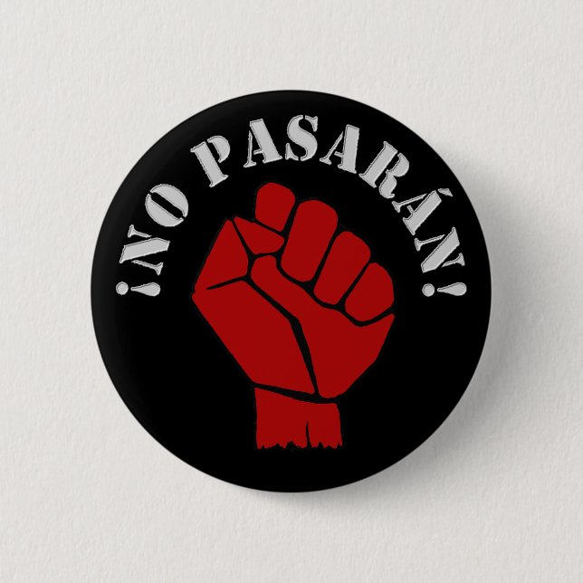 BADGE ROND 5 CM PAS DE PASARAN (Devant)