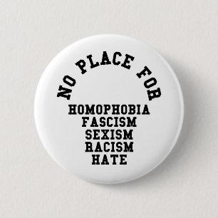 Badge Rond 5 Cm Pas De Place Pour L'Homophobie