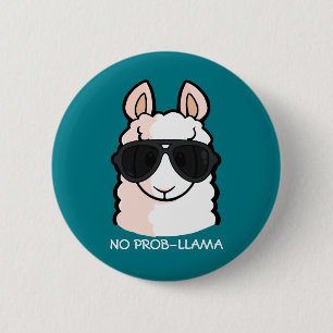 Badge Rond 5 Cm Pas de Prob-Llama