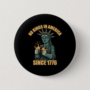 Badge Rond 5 Cm Pas de rois en Amérique Anti Ice Trump Statue de l