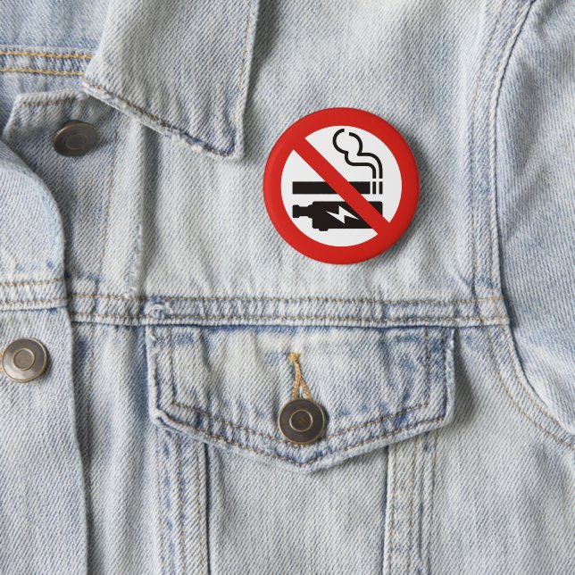Badge Rond 5 Cm Pas de tabac ou de clapet (En situation)